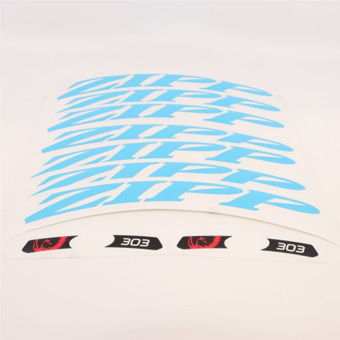 Wheel Decal Set Zipp 303 for one wheel matte blue main product photo
